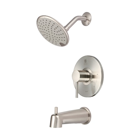 Pioneer Industries Single Handle Tub and Shower Trim Set, Wallmount, Brushed Nickel T-4MT131-BN